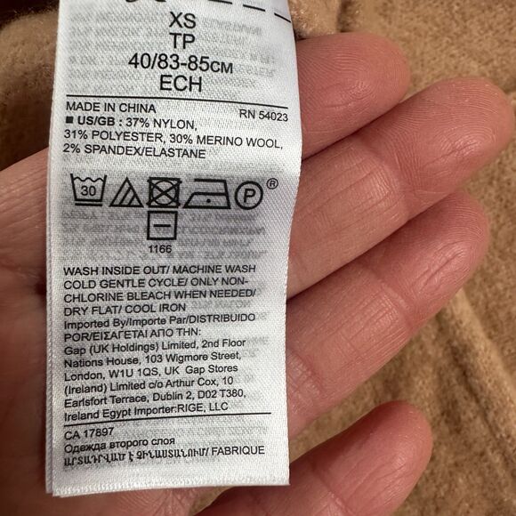 Banana Republic Wool‑Blend Mock Neck Sweater Dress – Beige – Size XS – NWT - Picture 6 of 8